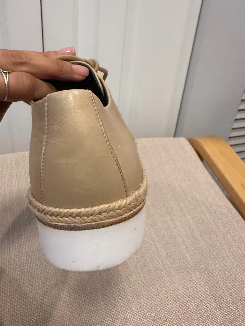 Via Spiga Leather Platform Derby Shoes Women’s Size 7.5 M